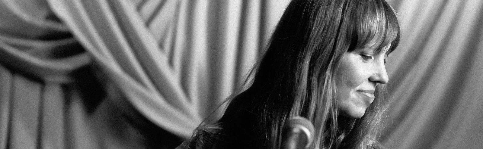 Kelley Smith in black and white